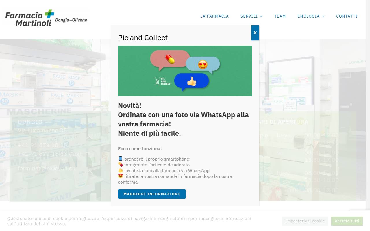 Anteprima del sito: Farmacia Martinoli SA