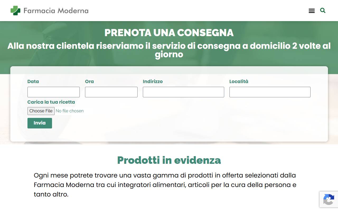 Anteprima del sito: Farmacia Moderna SA