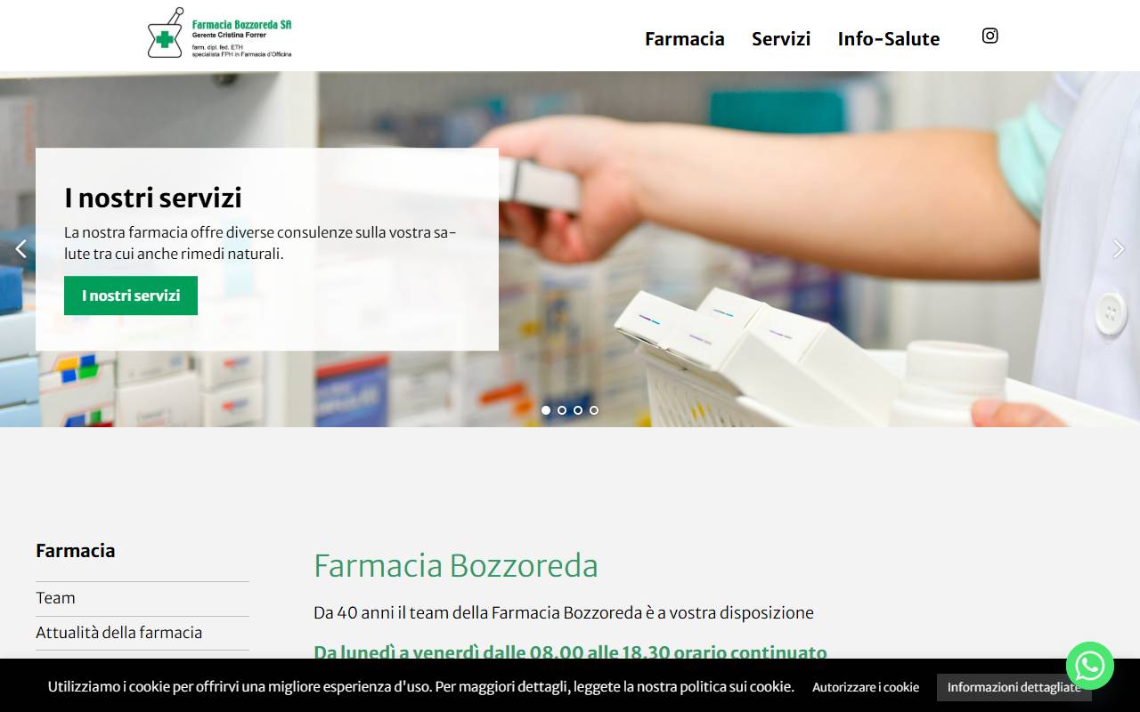 Anteprima del sito: Farmacia Bozzoreda SA