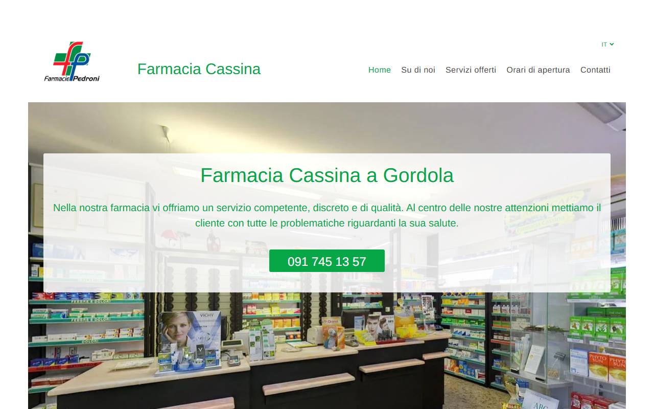 Anteprima del sito: Farmacia dott. Aldo Cassina