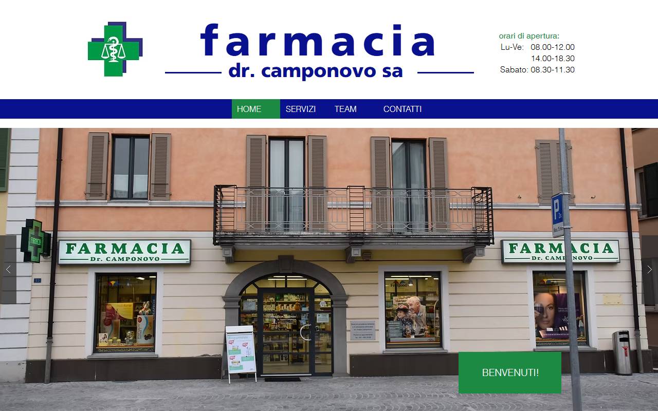 Anteprima del sito: Farmacia Dott. Camponovo SA