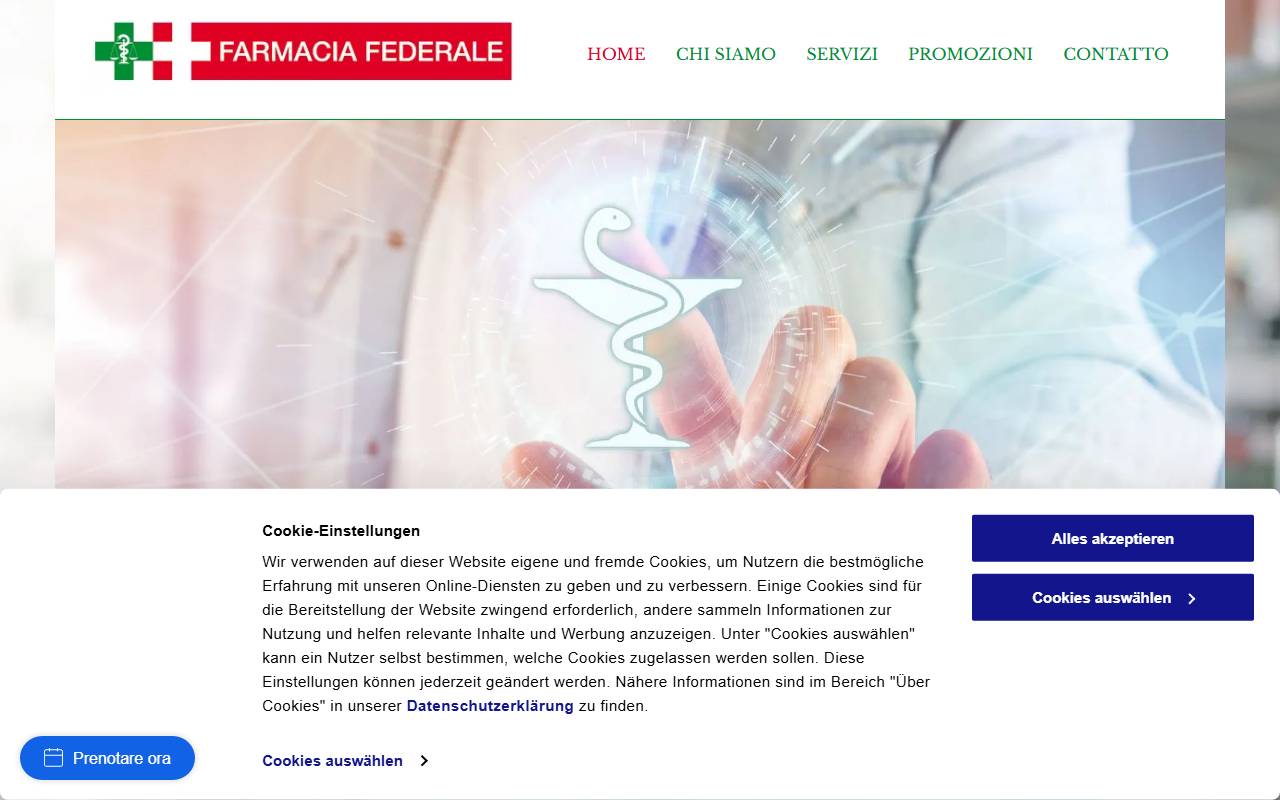 Anteprima del sito: Farmacia Federale-Conti SA