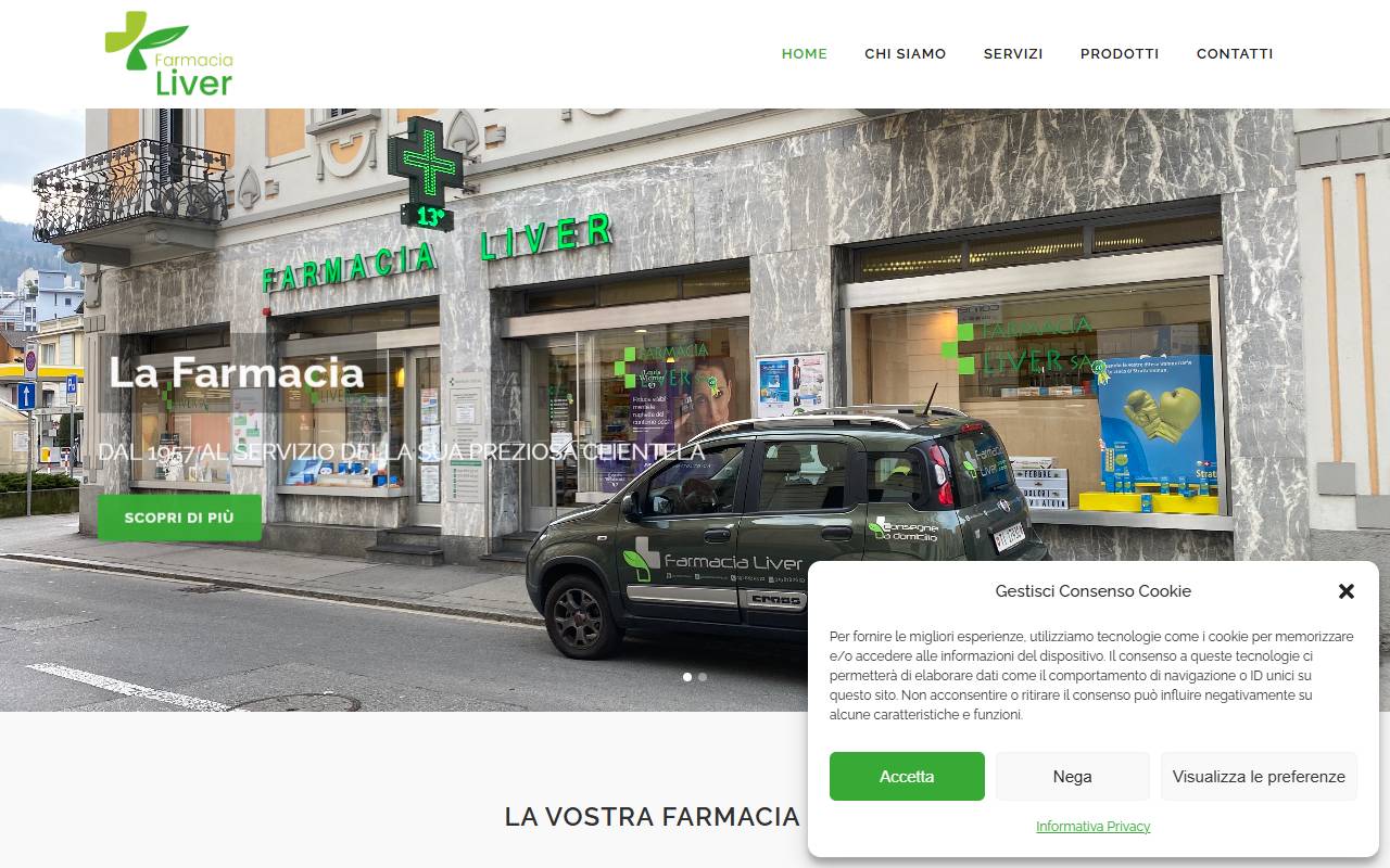 Anteprima del sito: FARMACIA LIVER SA