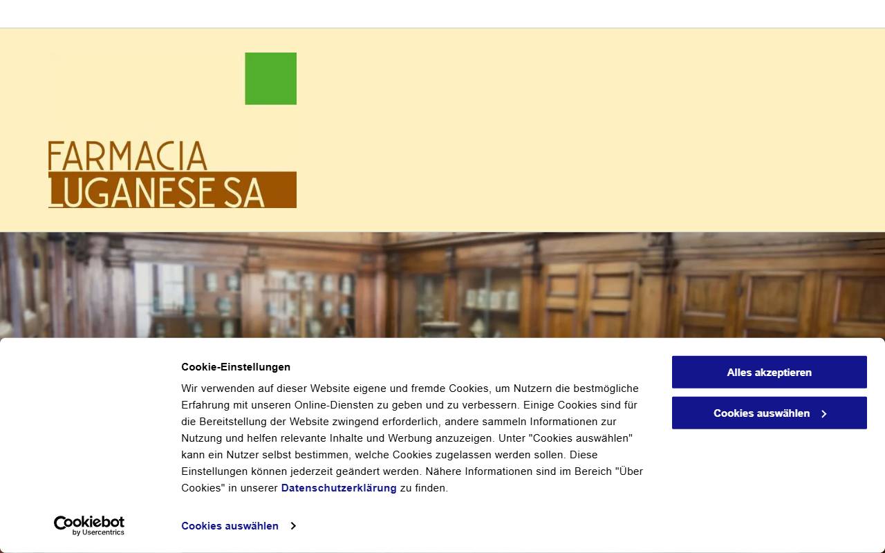 Anteprima del sito: Farmacia Luganese SA
