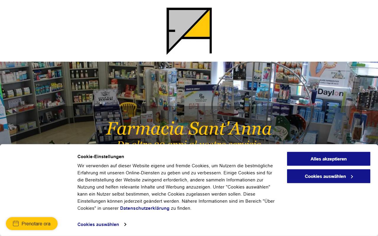 Anteprima del sito: Farmacia Sant'Anna SA