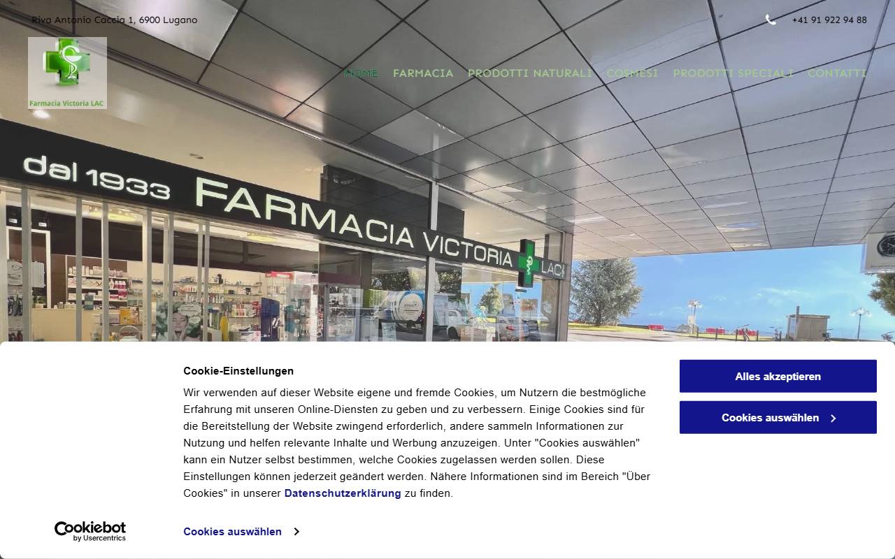 Anteprima del sito: Farmacia Victoria SA