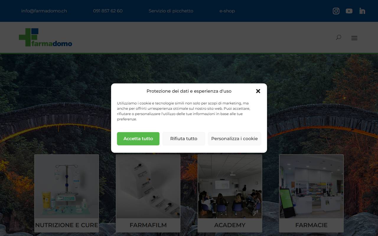Anteprima del sito: Farmadomo Home Care Provider SA