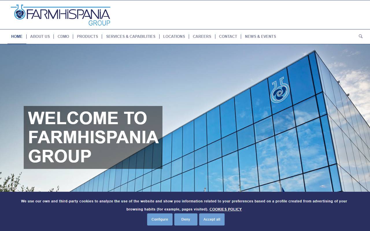 Anteprima del sito: Farmhispania Group (Suisse) SA