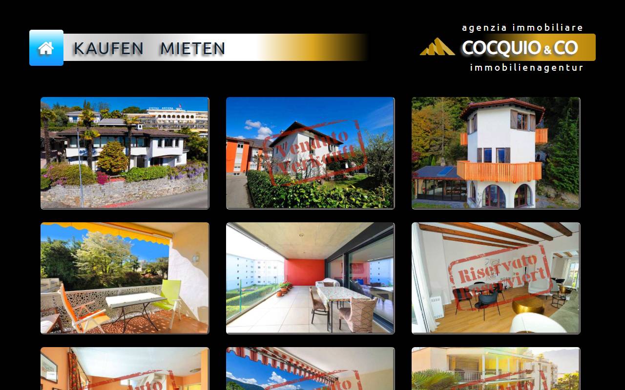 Anteprima del sito: Agenzia Fiduciaria e Immobiliare Cocquio & Co