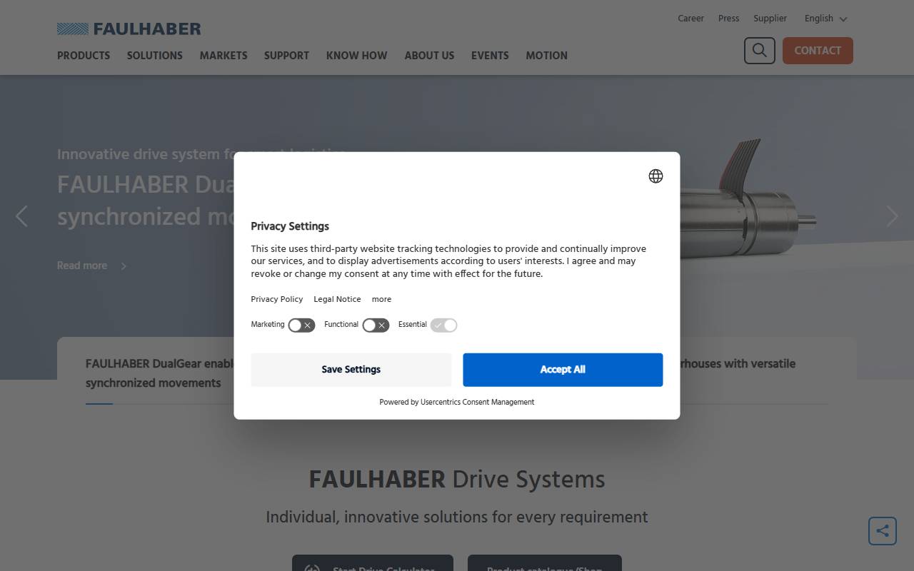 Anteprima del sito: Faulhaber SA