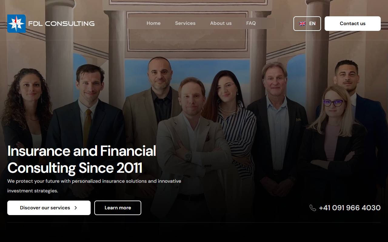 Anteprima del sito: FDL Consulting Sagl