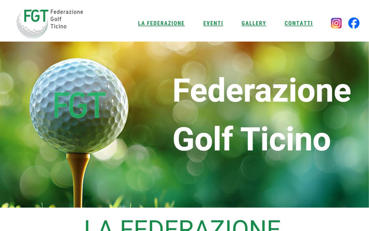 Anteprima del sito: Federazione Golf Ticino