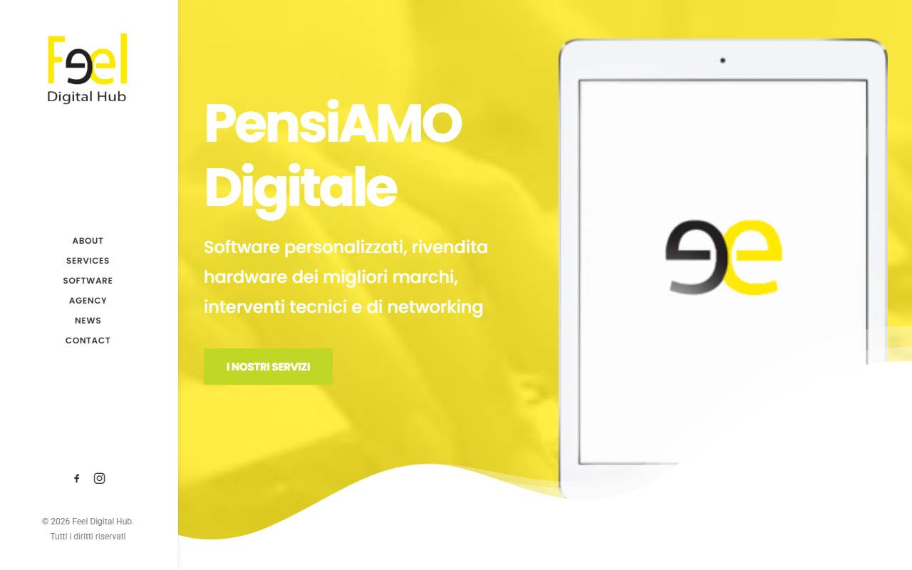 Anteprima del sito: Feel Digital Hub Sagl