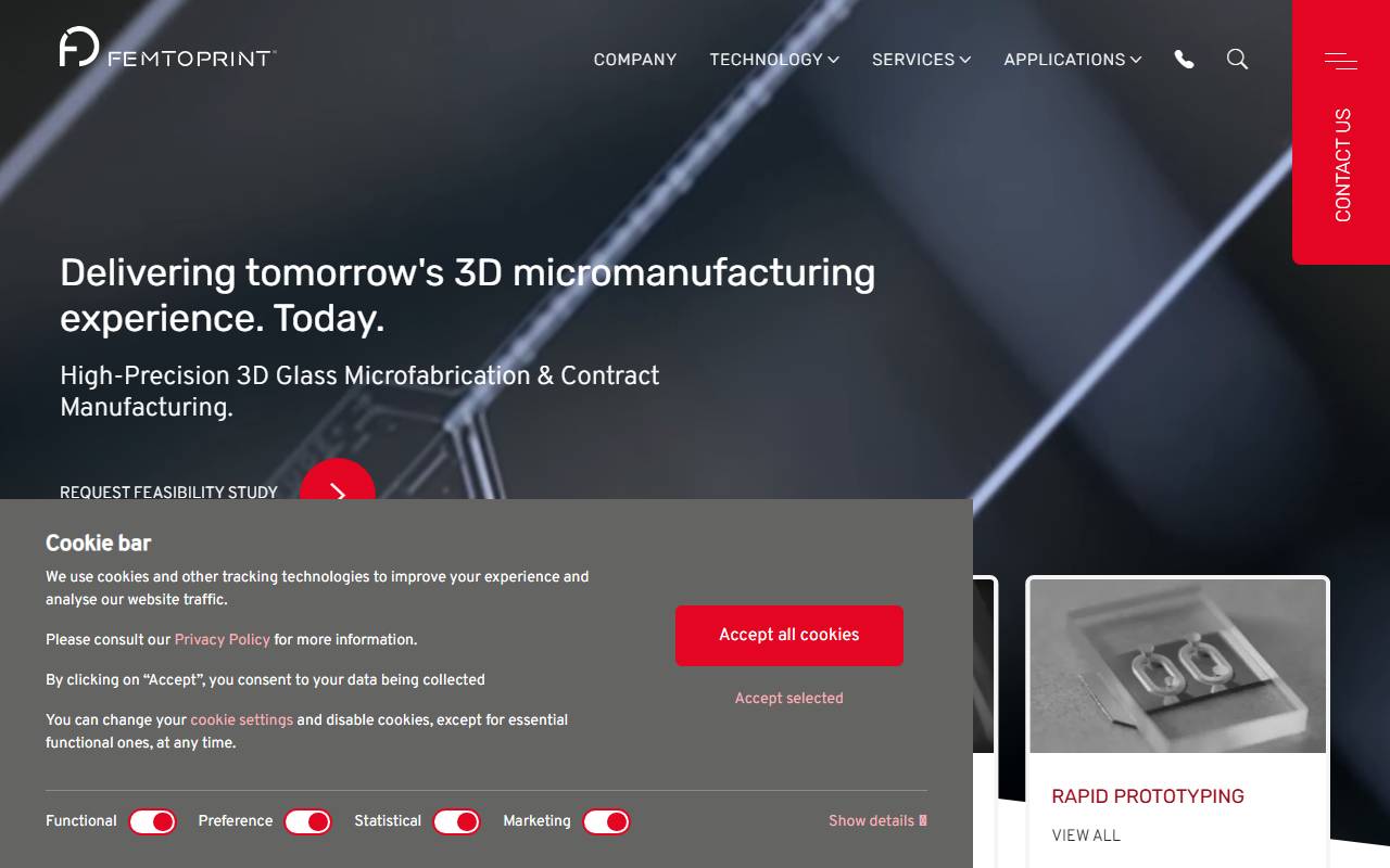 Anteprima del sito: FEMTOprint SA