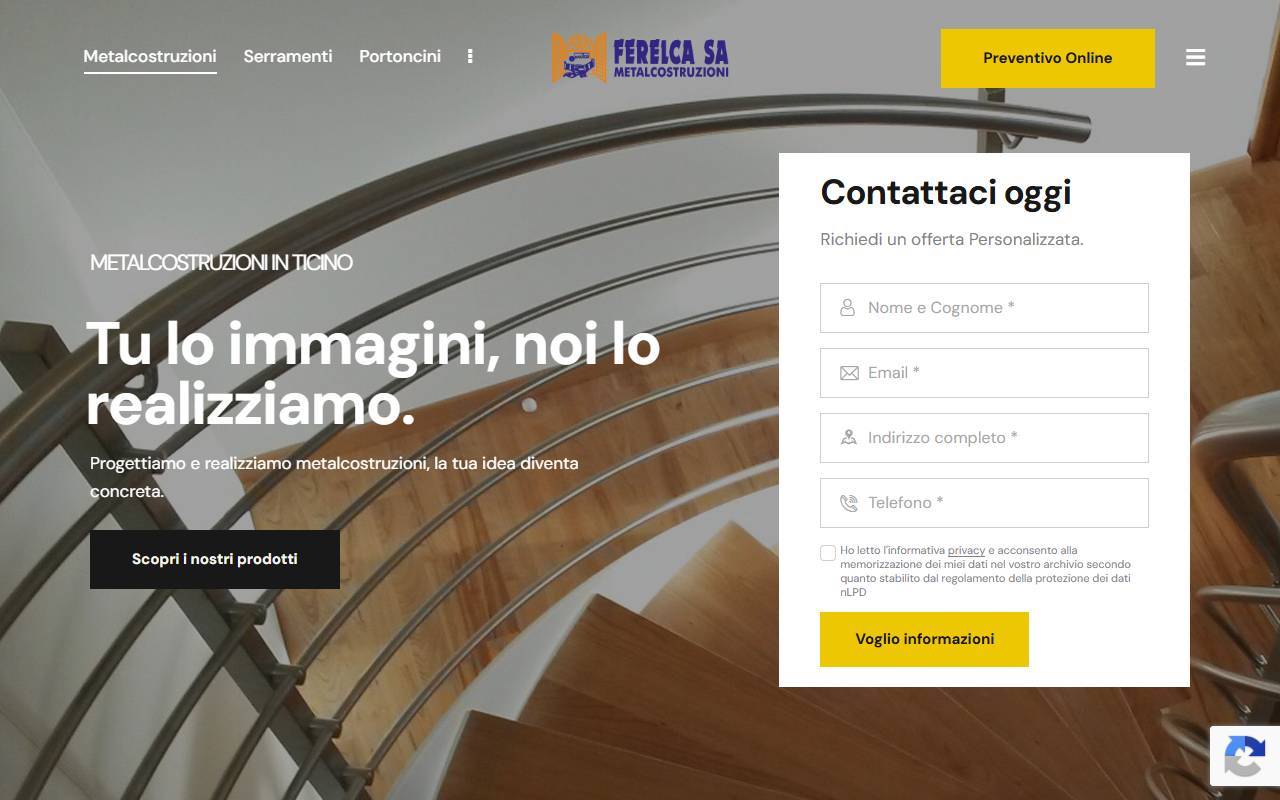 Anteprima del sito: Ferelca SA
