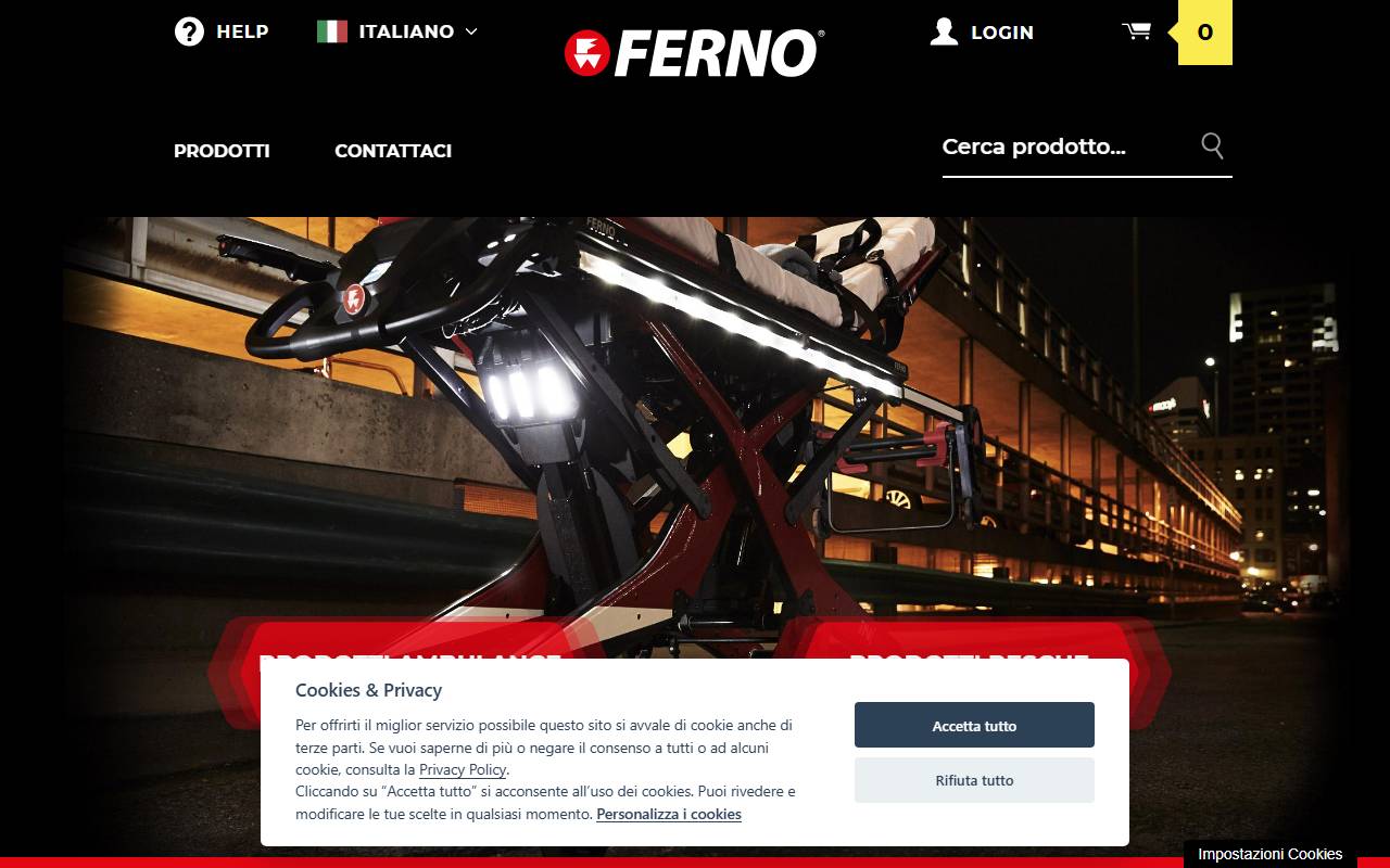 Anteprima del sito: FERNO S.R.L., Pieve di Cento, succursale di Savosa