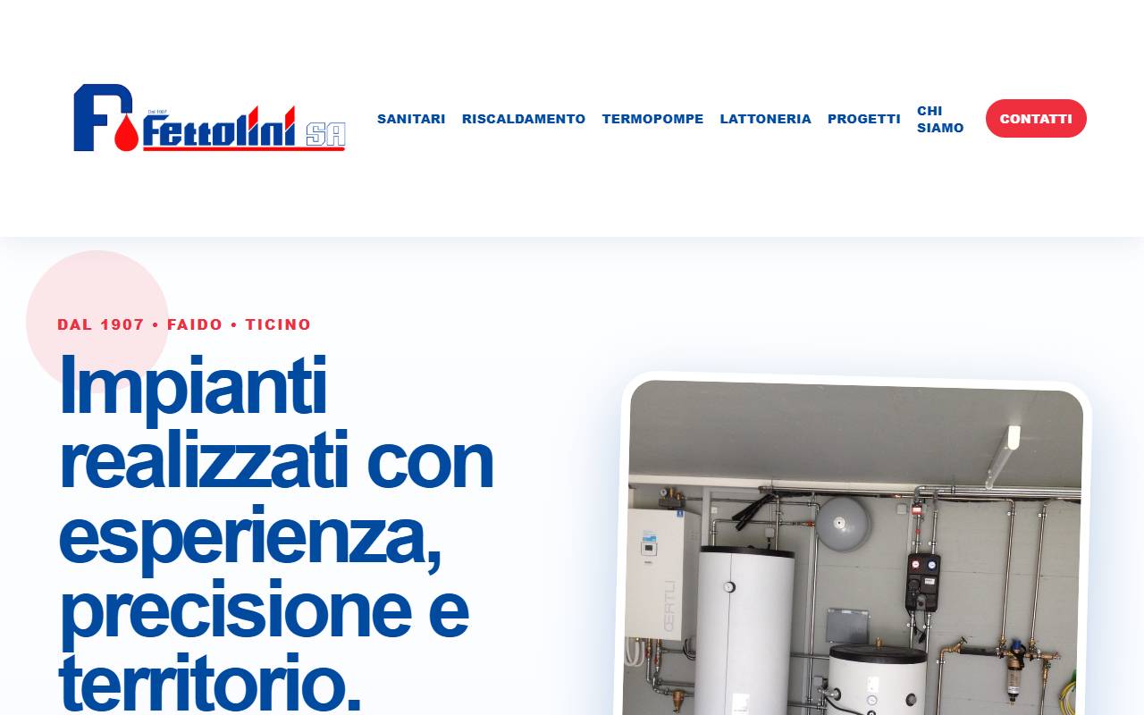 Anteprima del sito: Fettolini SA