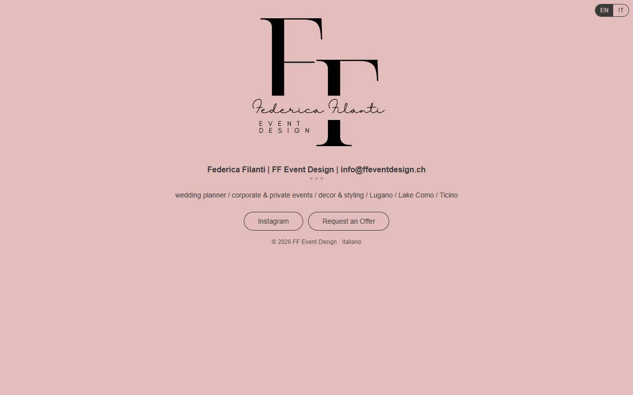 Anteprima del sito: FF Event Design di Federica Filanti