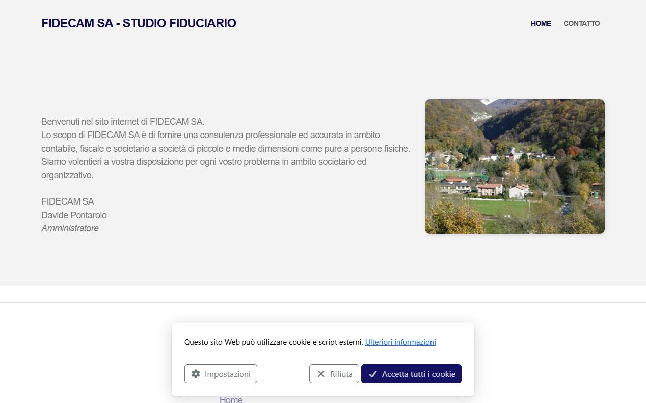 Anteprima del sito: FIDECAM SA