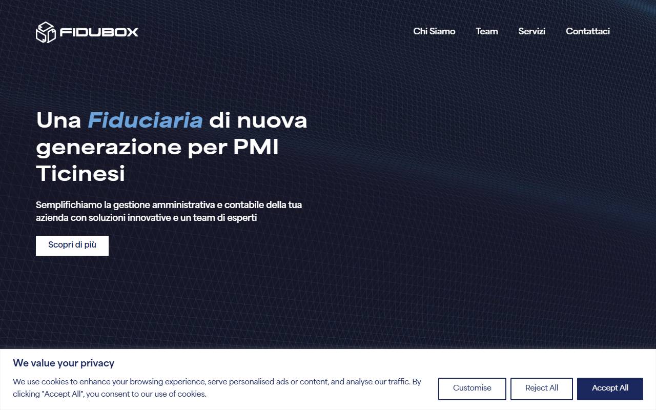 Anteprima del sito: Fidubox Sagl