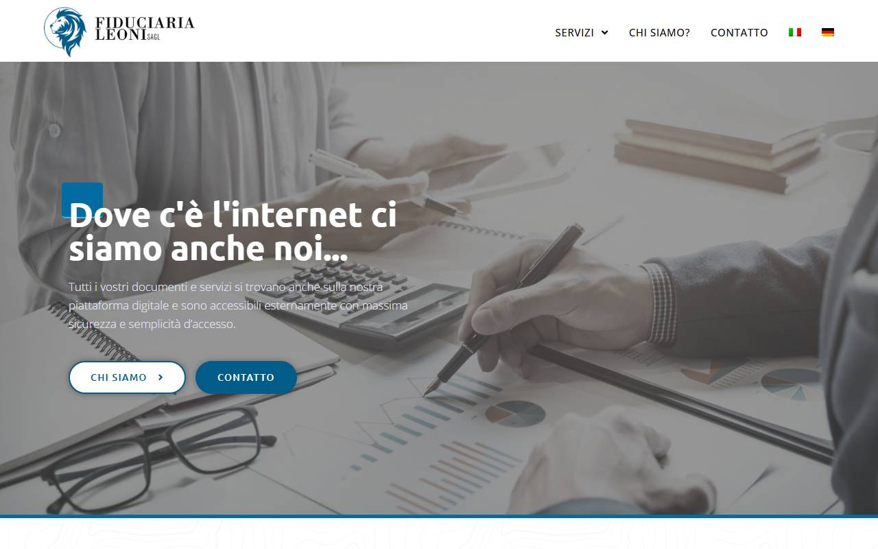 Anteprima del sito: Fiduciaria Leoni Sagl