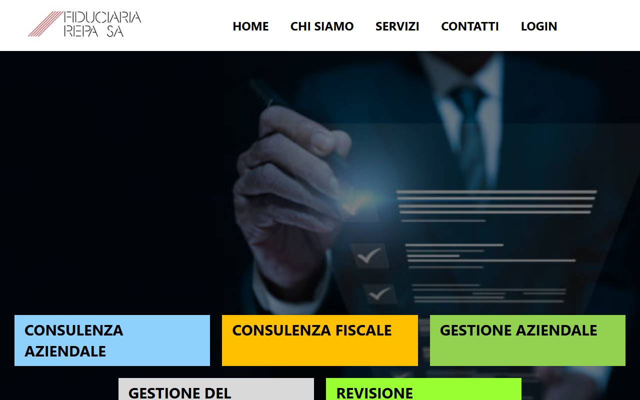 Anteprima del sito: Fiduciaria Repa SA