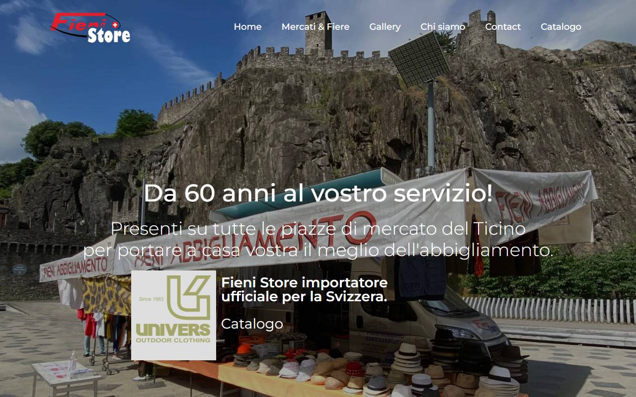 Anteprima del sito: Fieni Store