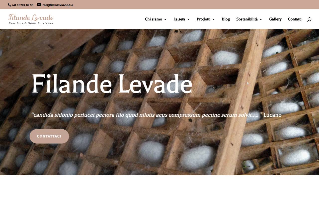 Anteprima del sito: FILANDE LEVADE SA
