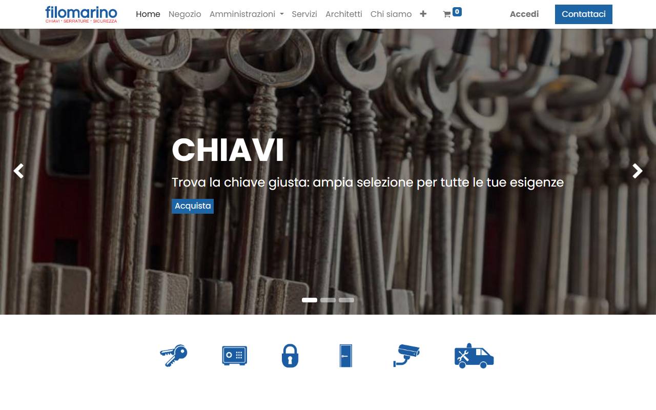 Anteprima del sito: FILOMARINO Servizio Chiavi SA
