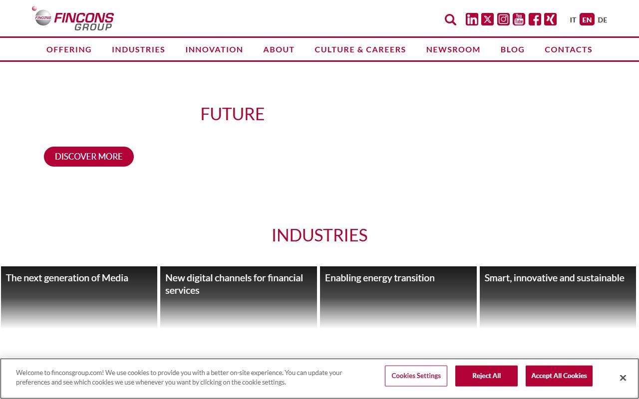 Anteprima del sito: FINCONS GROUP AG