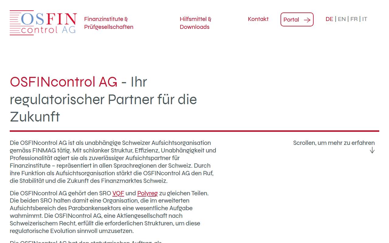 Anteprima del sito: Fincontrol SA