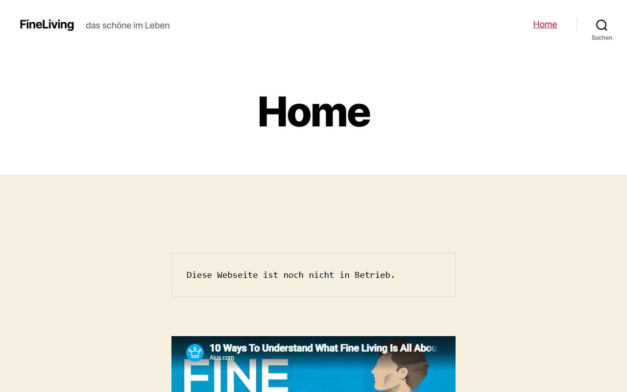 Anteprima del sito: Fine Living SA