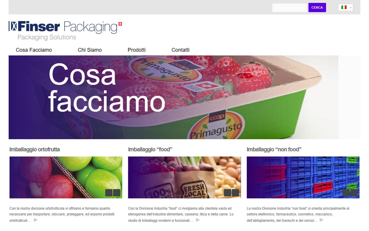 Anteprima del sito: Finser Packaging SA
