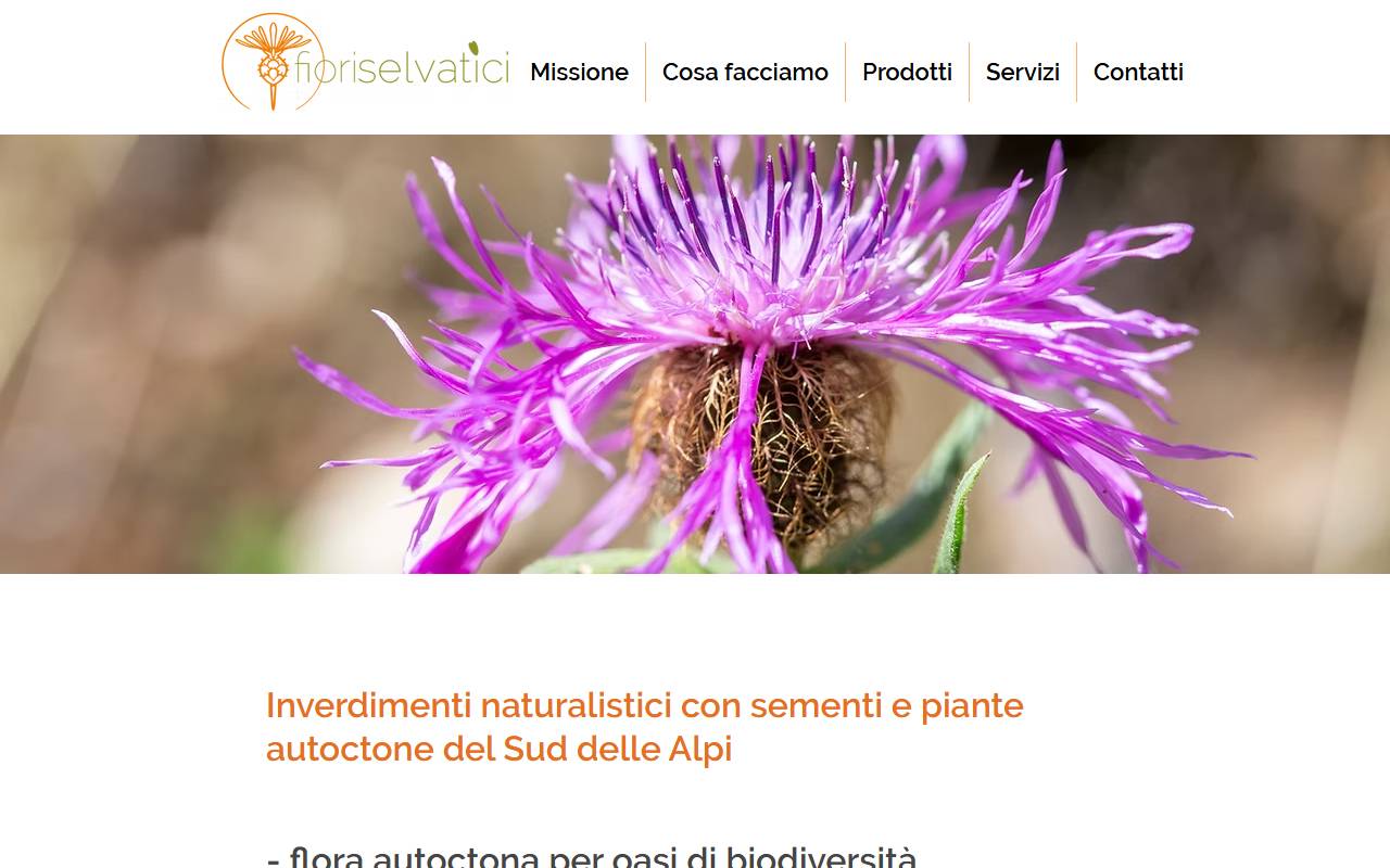 Anteprima del sito: Associazione Fioriselvatici (AFS)