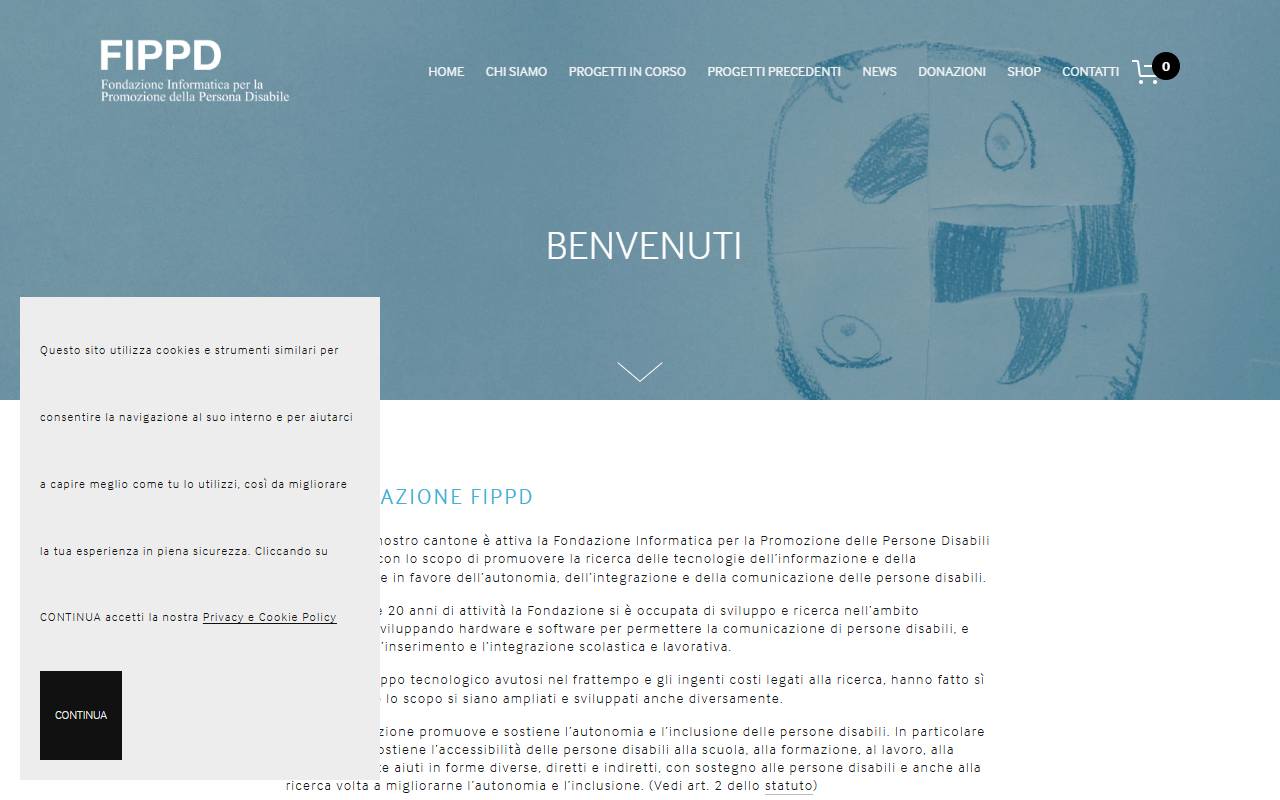 Anteprima del sito: Fondazione Informatica per la promozione della persona disabile