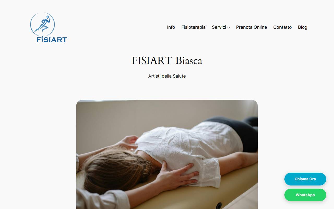 Anteprima del sito: FISIART Biasca