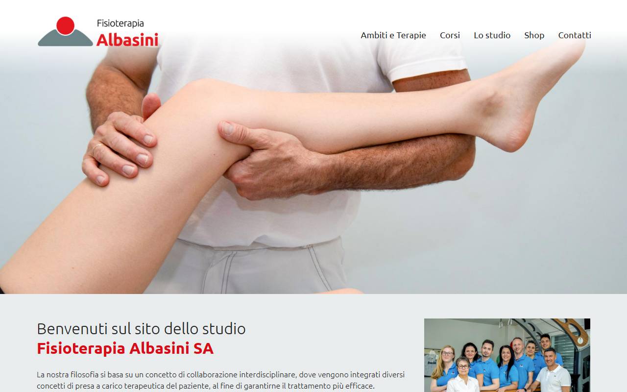 Anteprima del sito: Fisioterapia Albasini SA