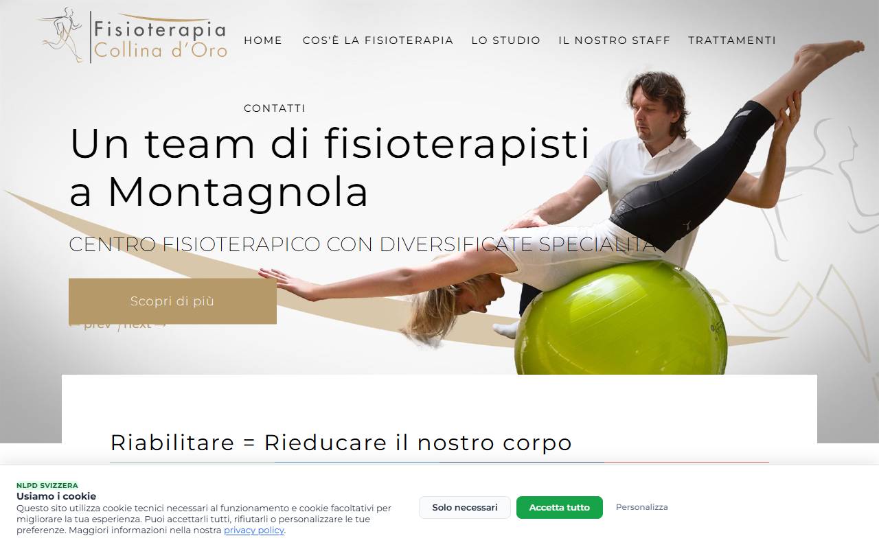 Anteprima del sito: Fisioterapia Collina d'Oro, di Castelbuono Romeo