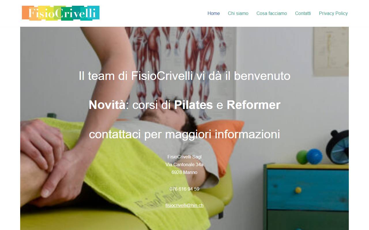 Anteprima del sito: FisioCrivelli Sagl