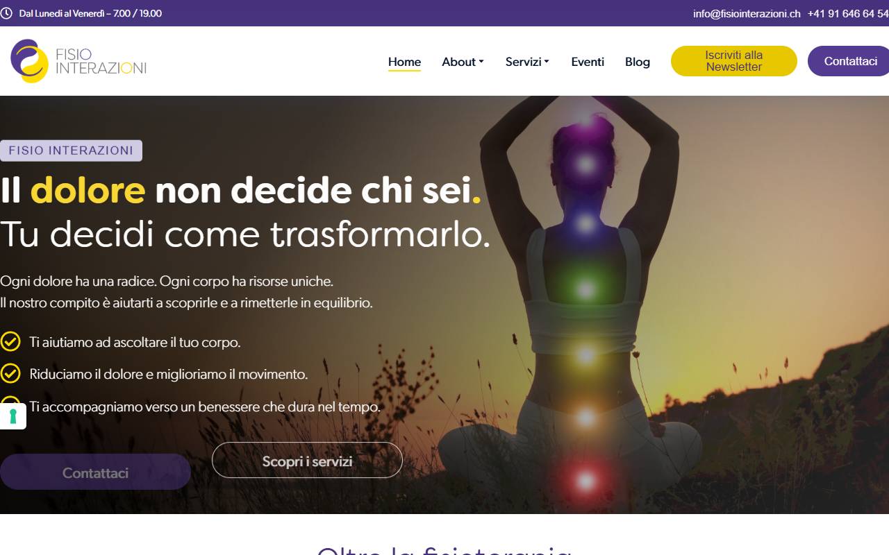 Anteprima del sito: Fisio Interazioni SA