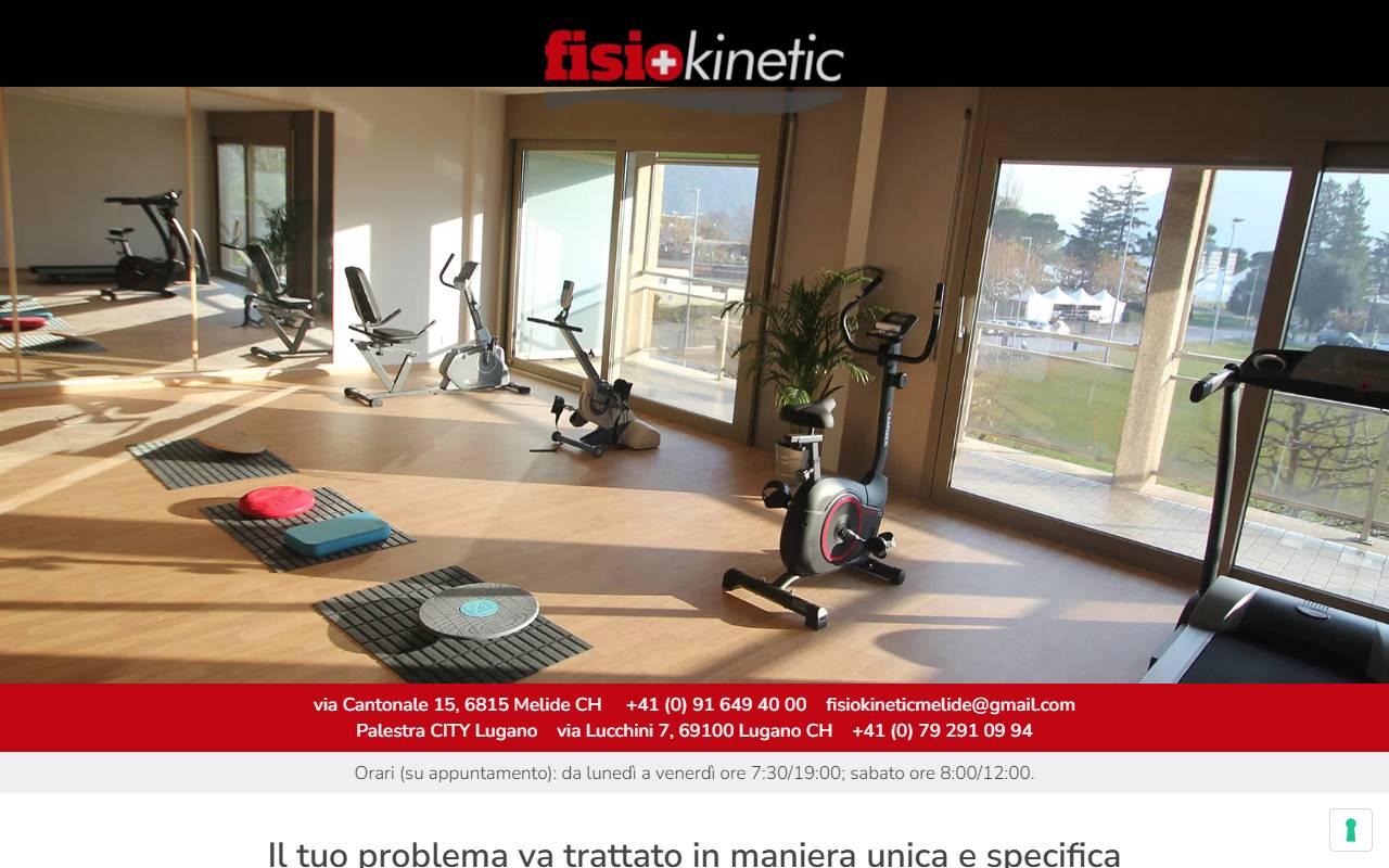 Anteprima del sito: Fisiokinetic Sagl