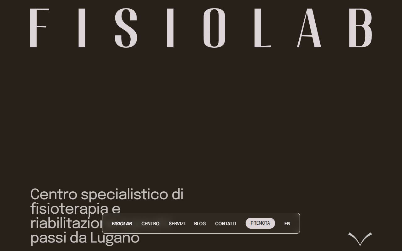 Anteprima del sito: Fisiolab Paradiso Sagl
