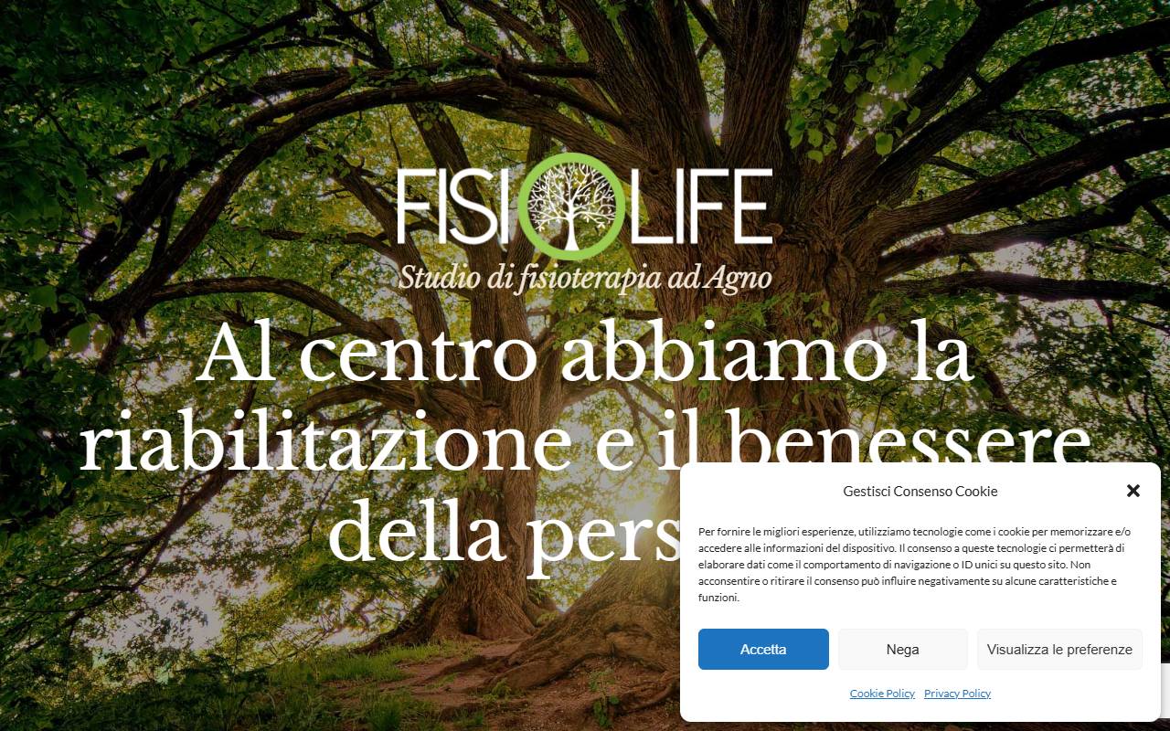 Anteprima del sito: FisioLife Sagl