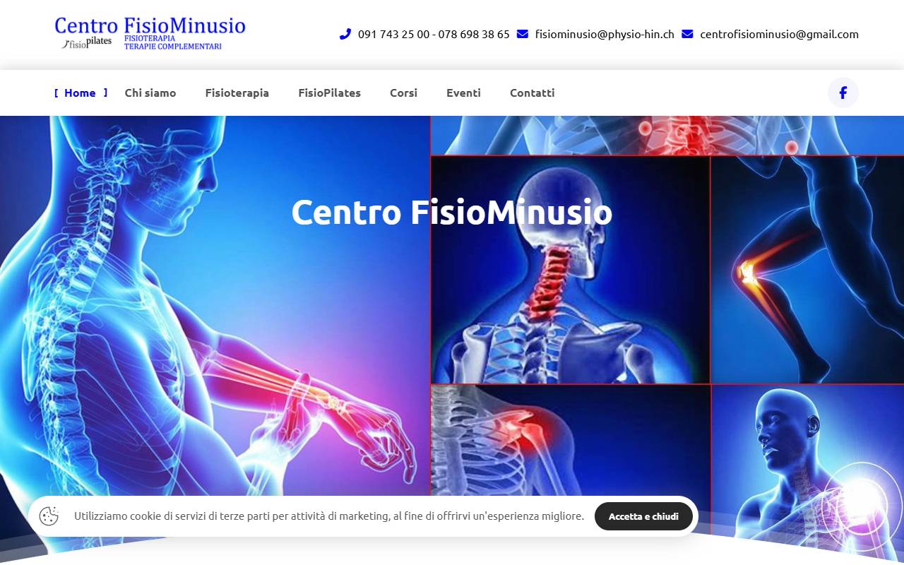 Anteprima del sito: FisioMinusio Sagl