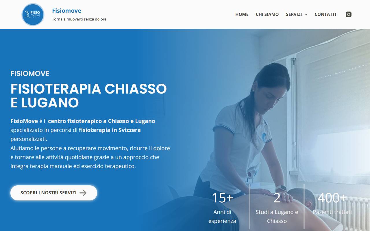 Anteprima del sito: FisioMove Sagl