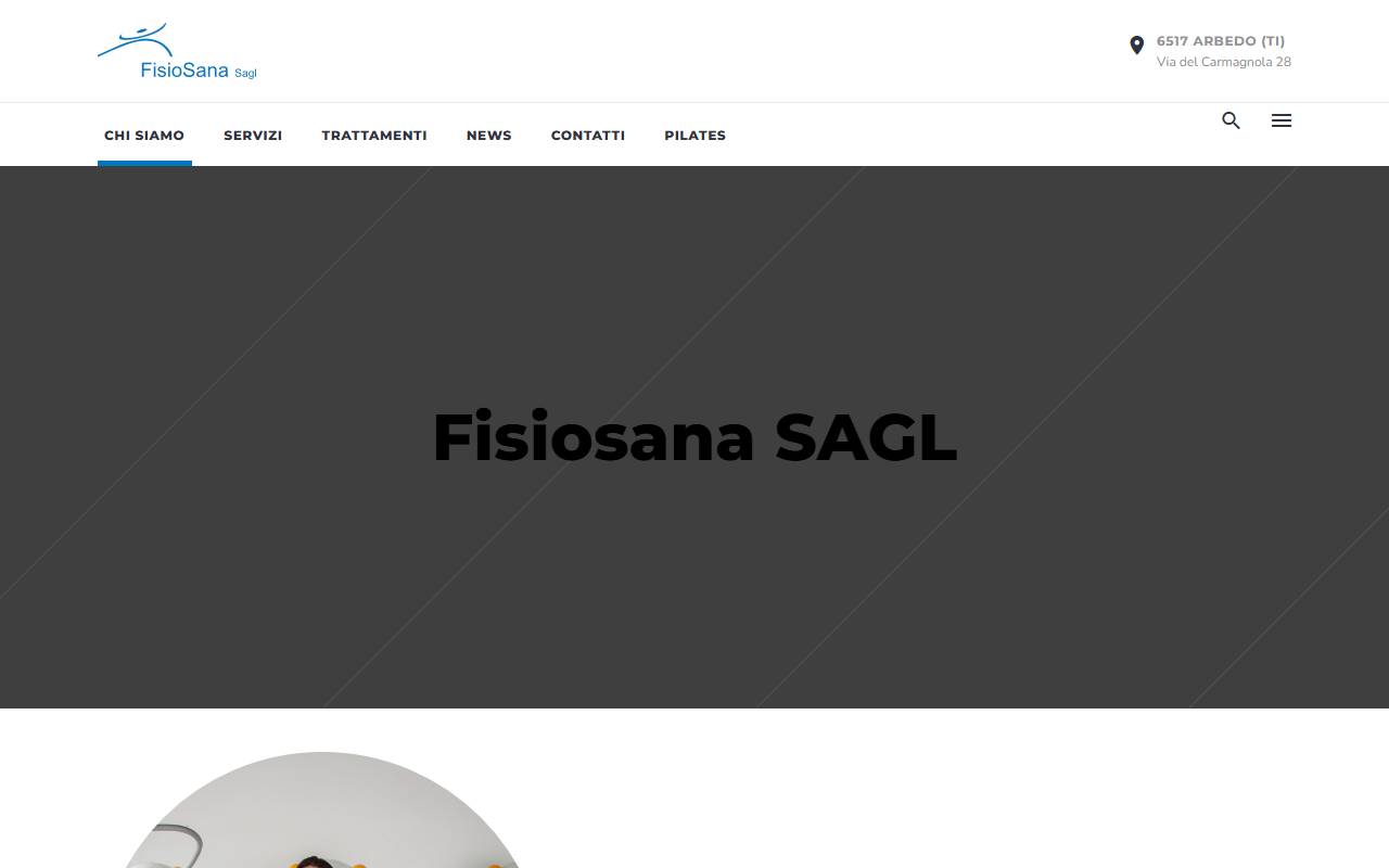 Anteprima del sito: Fisiosana Sagl