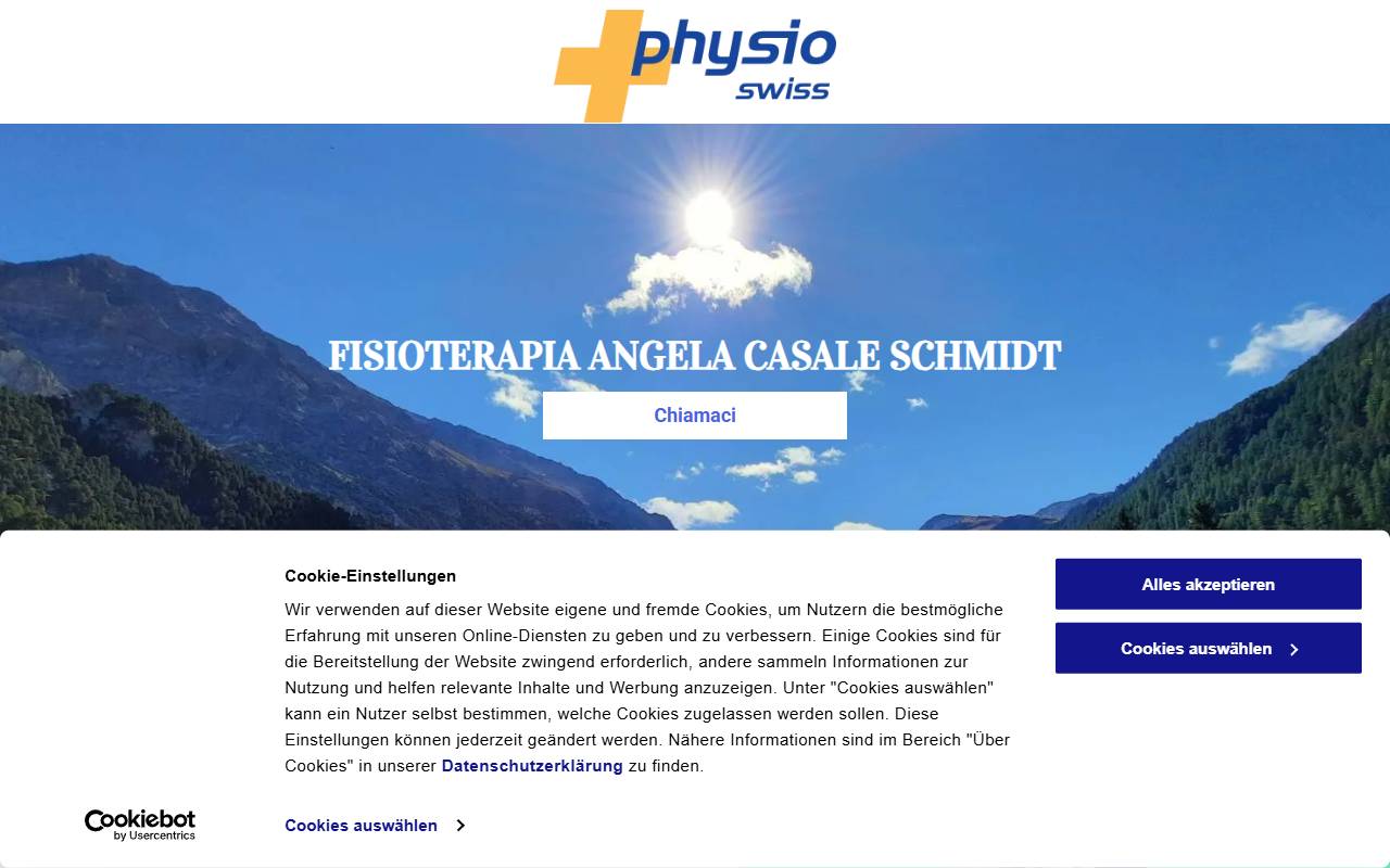 Anteprima del sito: Fisioterapia Angela Casale Sagl