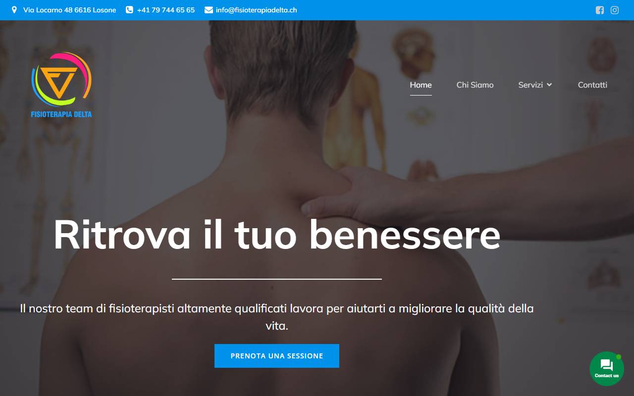 Anteprima del sito: Fisioterapia Delta di Toresani