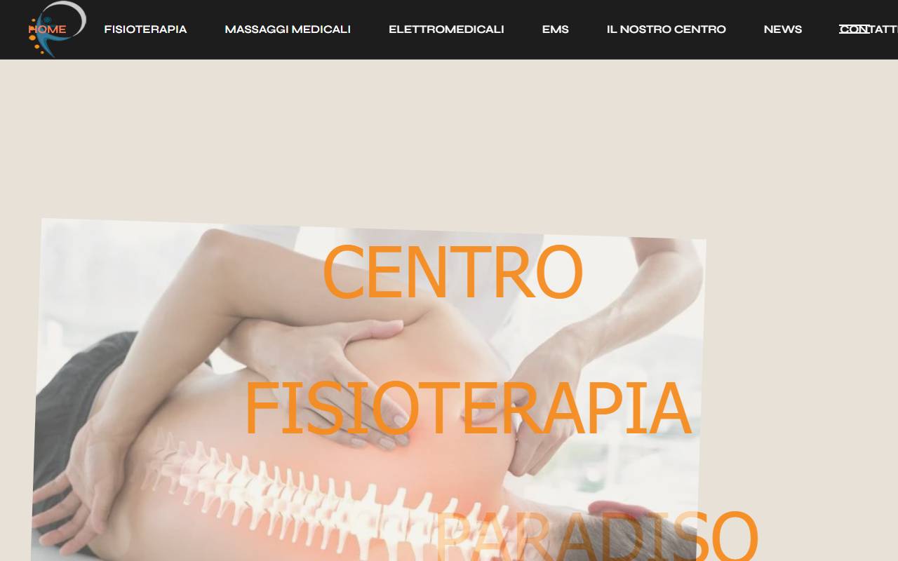 Anteprima del sito: Fisioterapia Paradiso Sagl