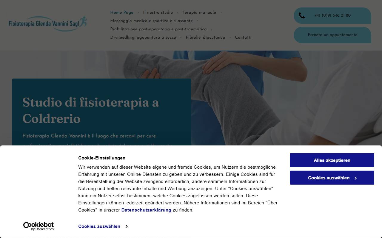 Anteprima del sito: Fisioterapia Glenda Vannini Sagl